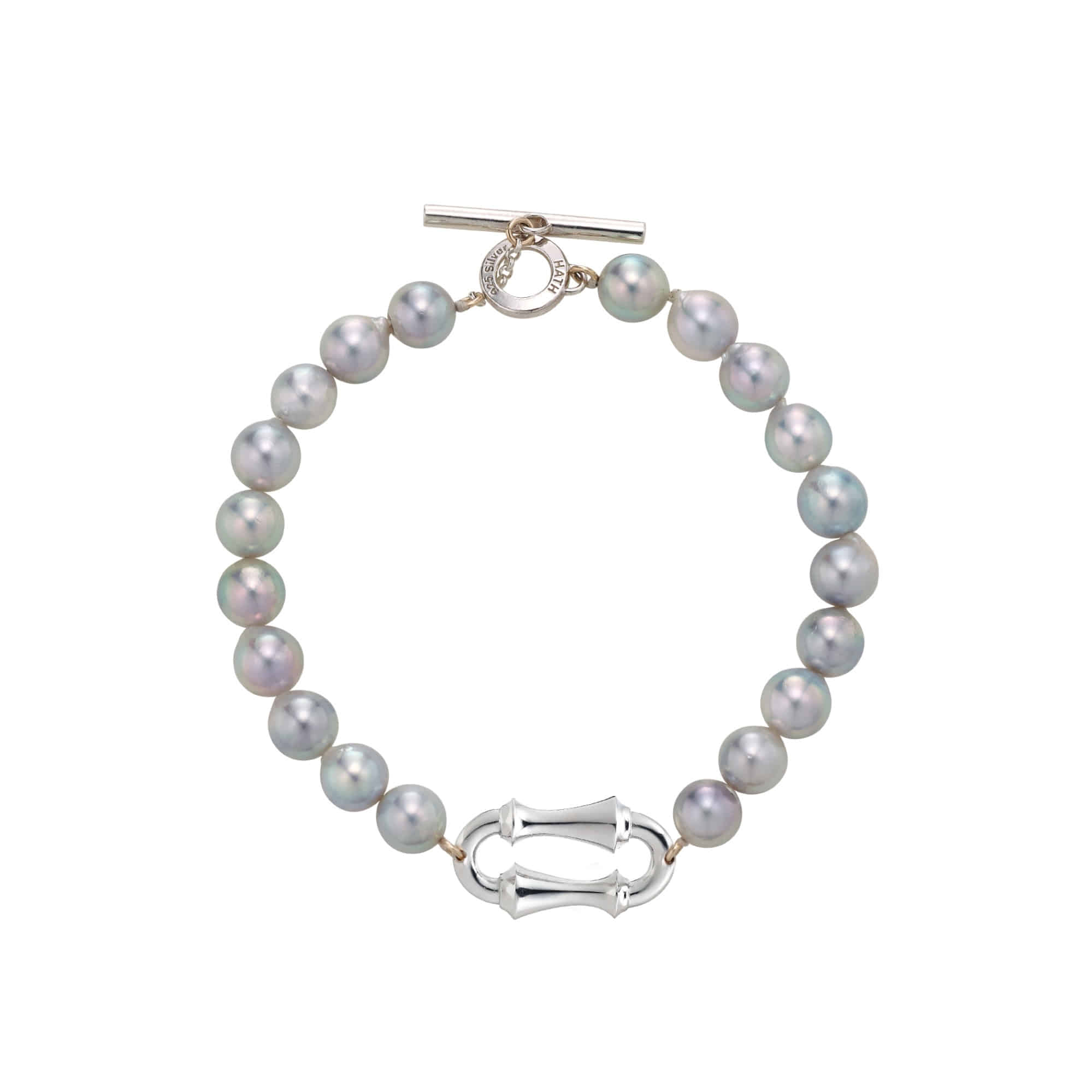 ARC T1 Bracelet in Sterling Silver with Akoya Pearls
