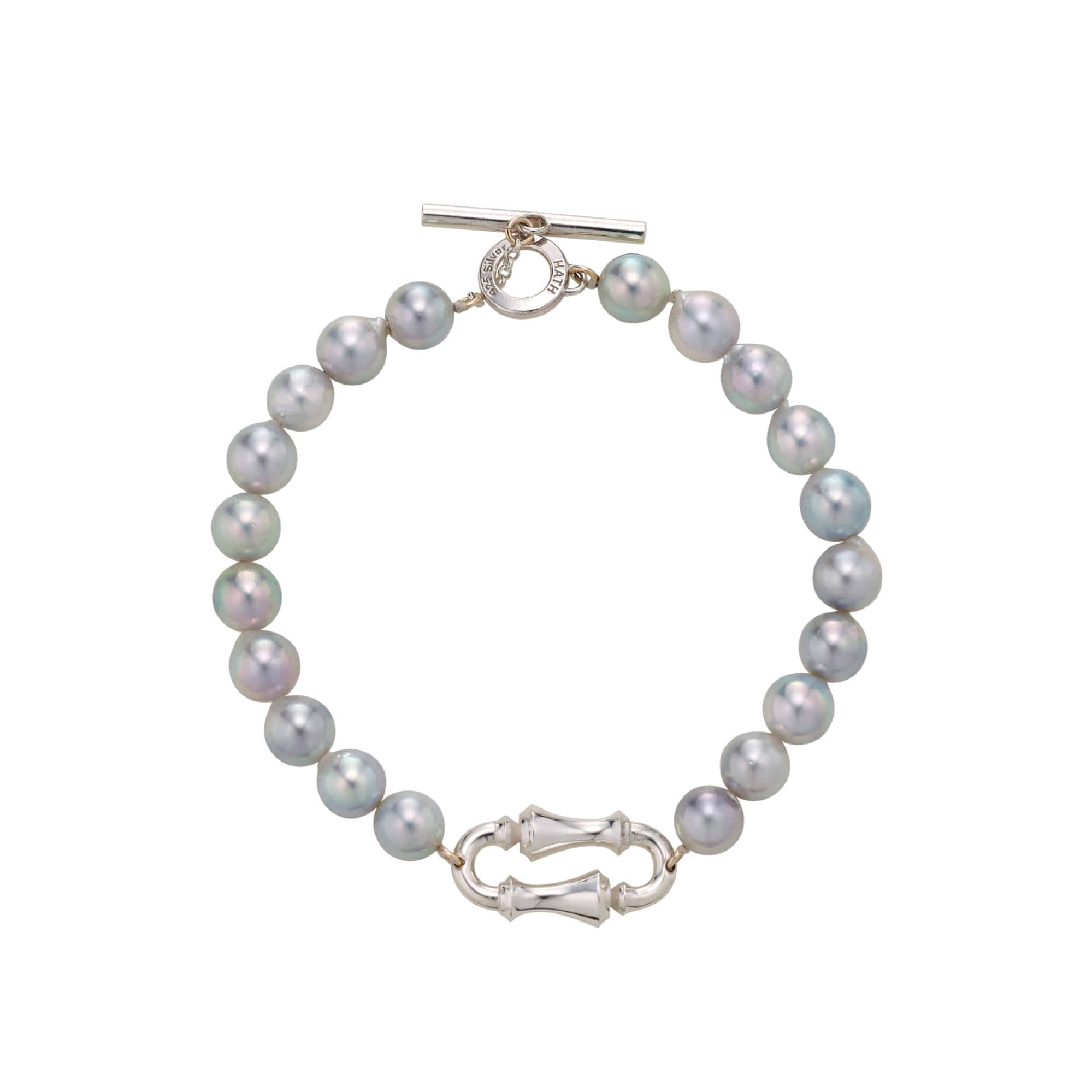 ARC T2 Bracelet in Sterling Silver with Akoya Pearls